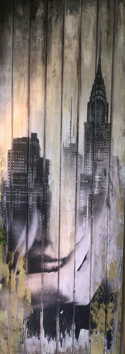 Mural sobre madera